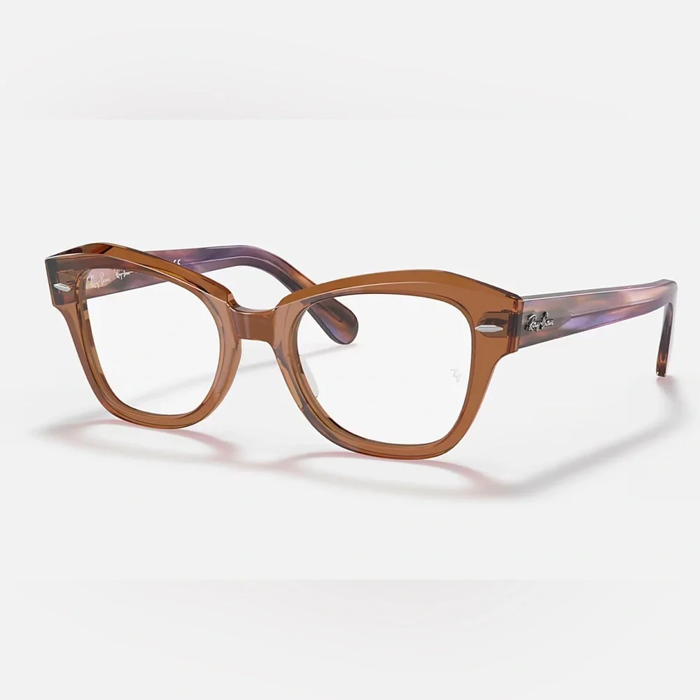 Ray Ban State Street Striped Violet Havana Frames Shades Glasses